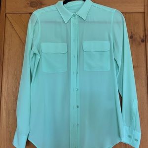 100% silk equipment blouse